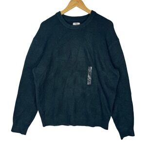 Mode of One Mens Relaxed-Fit Cozy All Seasons Sweater Deep Malachite Green M NEW